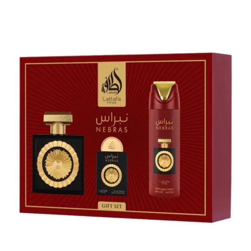 Lattafa - Nebras Eau De Parfum Gift Set - 100ml + 20ml + 200ml-FragStop Fragrances