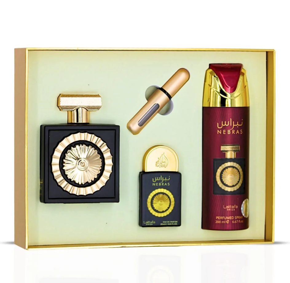 Lattafa - Nebras Eau De Parfum Gift Set - 100ml + 20ml + 200ml-FragStop Fragrances